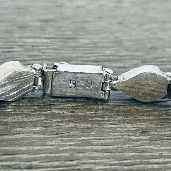 Vintage 950 Silver Blue Lapis Bracelet - Picture 5 of 7